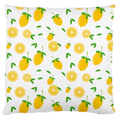 Illustrations Lemon Citrus Fruit Yellow Large Flano Cushion Case (Two Sides) from ArtsNow.com Front