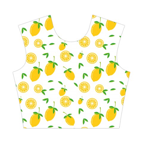 Illustrations Lemon Citrus Fruit Yellow Cotton Crop Top from ArtsNow.com Front