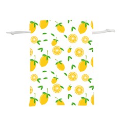 Illustrations Lemon Citrus Fruit Yellow Lightweight Drawstring Pouch (S) from ArtsNow.com Front