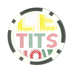 Let It Snow Poker Chip Card Guard (10 pack) from ArtsNow.com Front