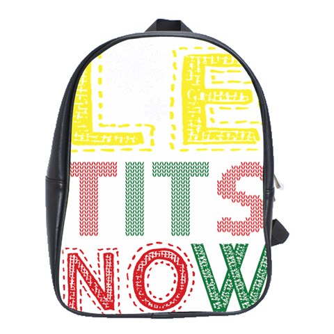 Let It Snow School Bag (Large) from ArtsNow.com Front