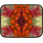 Landscape In A Colorful Structural Habitat Ornate Fleece Blanket (Mini)