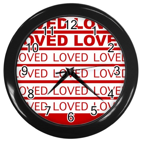 Loved Wall Clock (Black) from ArtsNow.com Front