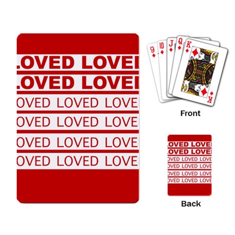 Loved Playing Cards Single Design (Rectangle) from ArtsNow.com Back