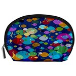 Illustrations Sea Fish Swimming Colors Accessory Pouch (Large)