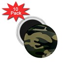 Green Military Camouflage Pattern 1.75  Magnets (10 pack) 