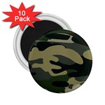 Green Military Camouflage Pattern 2.25  Magnets (10 pack) 