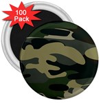 Green Military Camouflage Pattern 3  Magnets (100 pack)