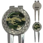 Green Military Camouflage Pattern 3-in-1 Golf Divots