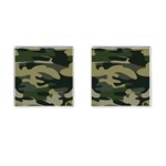 Green Military Camouflage Pattern Cufflinks (Square)