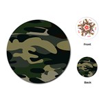 Green Military Camouflage Pattern Playing Cards Single Design (Round)