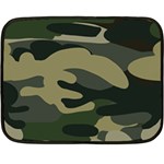 Green Military Camouflage Pattern Fleece Blanket (Mini)