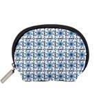 Blue floral pattern Accessory Pouch (Small)