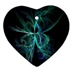 Psychic Energy Fractal Heart Ornament (Two Sides)