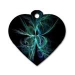 Psychic Energy Fractal Dog Tag Heart (Two Sides)