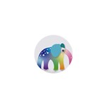 Illustrations Elephant Colorful Pachyderm 1  Mini Buttons