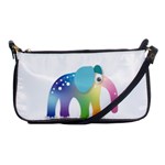 Illustrations Elephant Colorful Pachyderm Shoulder Clutch Bag