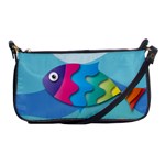 Illustrations Fish Sea Summer Colorful Rainbow Shoulder Clutch Bag