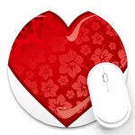 heart003_red Round Mousepad