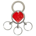 heart003_red 3-Ring Key Chain