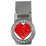 heart003_red Money Clip (CZ)