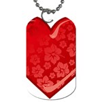 heart003_red Dog Tag (One Side)