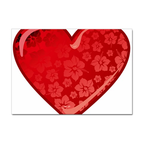 heart003_red Sticker A4 (10 pack) from ArtsNow.com Front