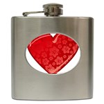 heart003_red Hip Flask (6 oz)