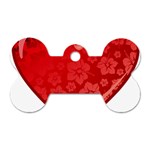 heart003_red Dog Tag Bone (One Side)