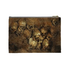 Skull Texture Vintage Cosmetic Bag (Large) from ArtsNow.com Back