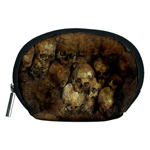 Skull Texture Vintage Accessory Pouch (Medium) from ArtsNow.com Front
