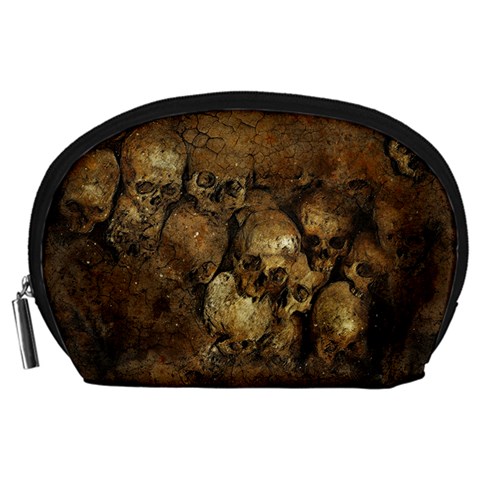 Skull Texture Vintage Accessory Pouch (Large) from ArtsNow.com Front