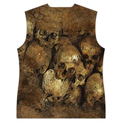 Skull Texture Vintage Women s Button Up Vest from ArtsNow.com Back