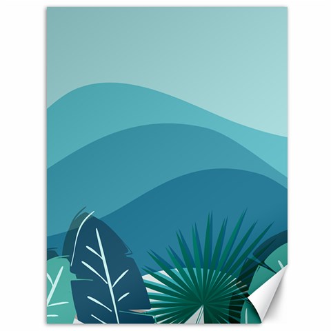 Illustration Of Palm Leaves Waves Mountain Hills Canvas 36  x 48  from ArtsNow.com 35.26 x46.15  Canvas - 1