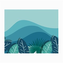 Illustration Of Palm Leaves Waves Mountain Hills Small Glasses Cloth (2 Sides) from ArtsNow.com Front