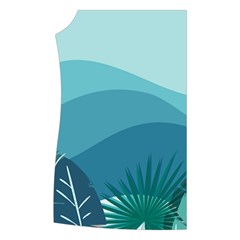 Illustration Of Palm Leaves Waves Mountain Hills Women s Button Up Vest from ArtsNow.com Front Right