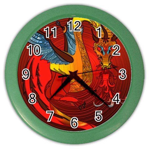 Dragon Metallizer Color Wall Clock from ArtsNow.com Front