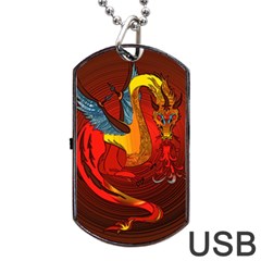 Dragon Metallizer Dog Tag USB Flash (Two Sides) from ArtsNow.com Front