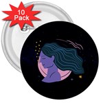 Zodiak Virgo Horoscope Astrology 3  Buttons (10 pack) 