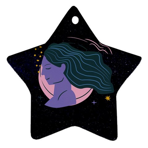 Zodiak Virgo Horoscope Astrology Star Ornament (Two Sides) from ArtsNow.com Front