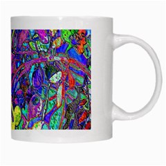 vibrant abstract floral/rainbow color White Mugs from ArtsNow.com Right