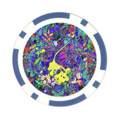 vibrant abstract floral/rainbow color Poker Chip Card Guard from ArtsNow.com Back