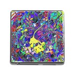 vibrant abstract floral/rainbow color Memory Card Reader (Square 5 Slot)