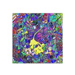 vibrant abstract floral/rainbow color Satin Bandana Scarf