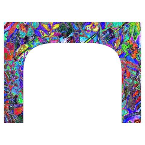 vibrant abstract floral/rainbow color Toiletries Pouch from ArtsNow.com Front