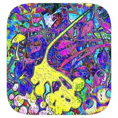 vibrant abstract floral/rainbow color Toiletries Pouch from ArtsNow.com Side Left