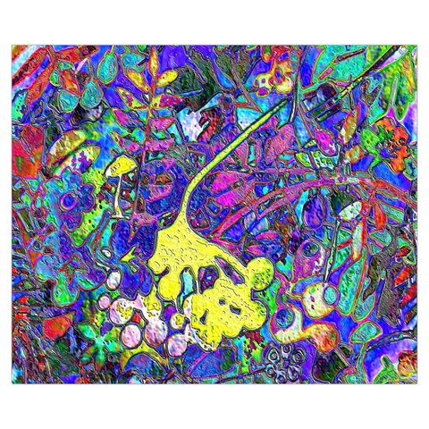 vibrant abstract floral/rainbow color Zipper Medium Tote Bag from ArtsNow.com Front