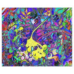 vibrant abstract floral/rainbow color Zipper Medium Tote Bag from ArtsNow.com Back
