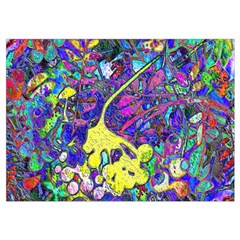 vibrant abstract floral/rainbow color Wristlet Pouch Bag (Small) from ArtsNow.com Belt Loop