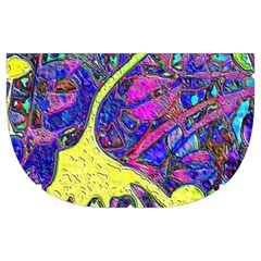 vibrant abstract floral/rainbow color Makeup Case (Medium) from ArtsNow.com Side Left